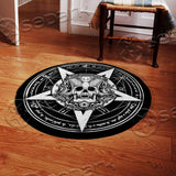 Skull Pentagram Scary SED-0846 Round Carpet