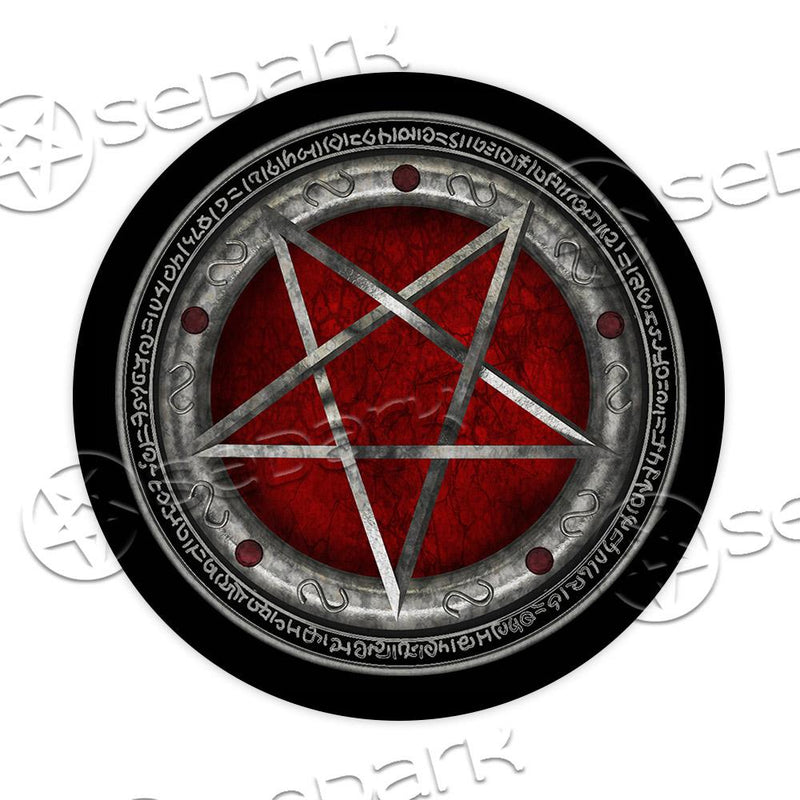 Red Pentagram SED-0847 Round Carpet