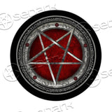 Red Pentagram SED-0847 Round Carpet