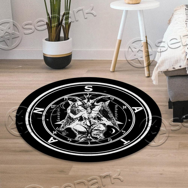 Baphomet 666 SED-0849 Round Carpet