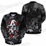 Skull Rose Snake Brimstone SED-0850 Button Jacket