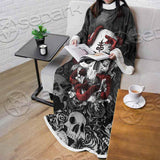 Skull Rose Snake Brimstone SED-0850 Sleeved Blanket