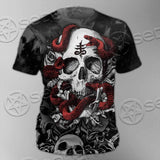 Skull Rose Snake Brimstone SED-0850 Unisex T-shirt