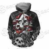 Skull Rose Snake Brimstone SED-0850 Hoodie & Zip Hoodie