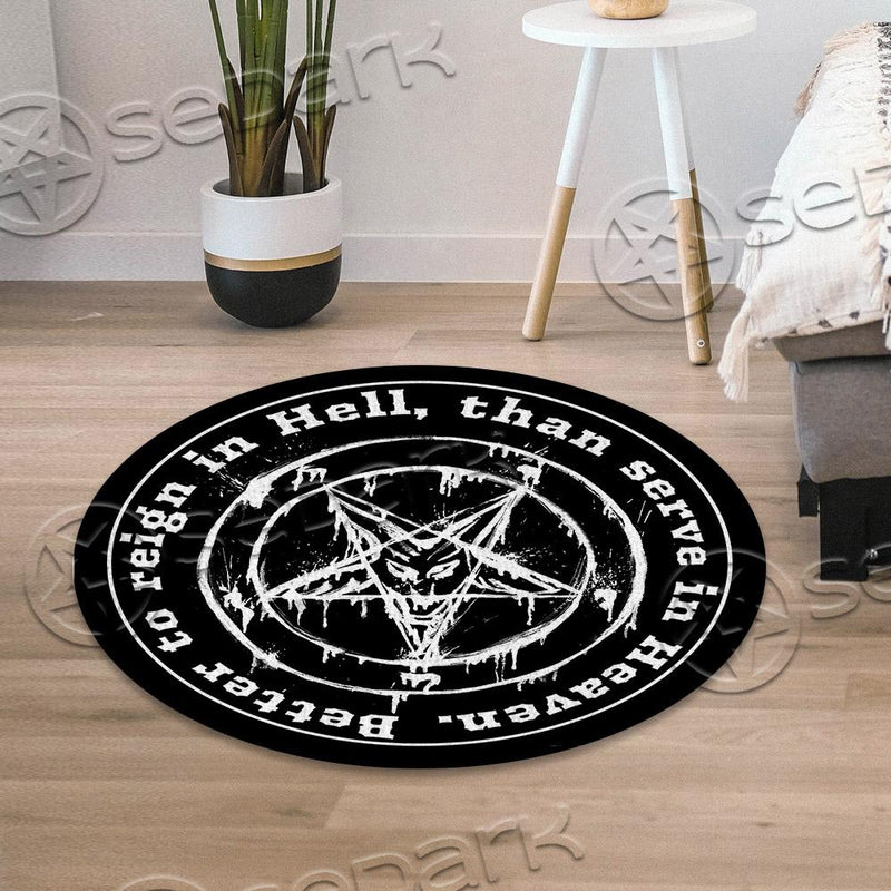 Baphomet Hail-Heaven SED-0851 Round Carpet