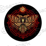 Goth Death Moth Red SED-0855 Round Carpet