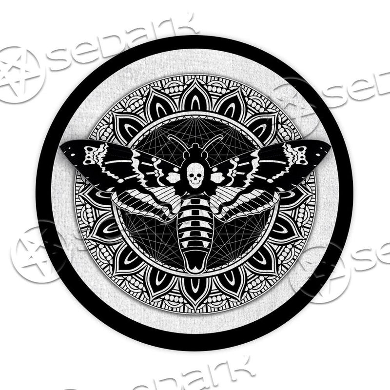 Mandala Death Moth SED-0856 Round Carpet