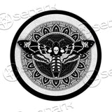 Mandala Death Moth SED-0856 Round Carpet