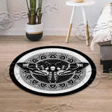 Mandala Death Moth SED-0856 Round Carpet