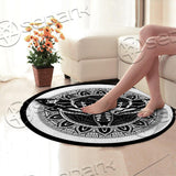 Mandala Death Moth SED-0856 Round Carpet