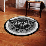 Mandala Death Moth SED-0856 Round Carpet