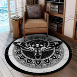 Mandala Death Moth SED-0856 Round Carpet