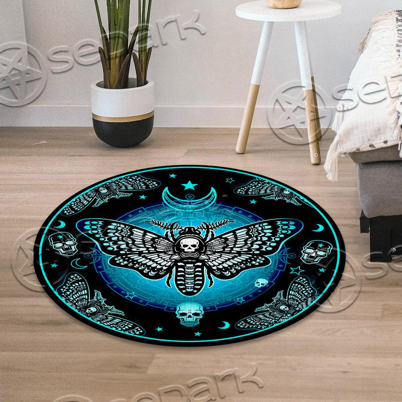 Moon Death Moth SED-0857 Round Carpet