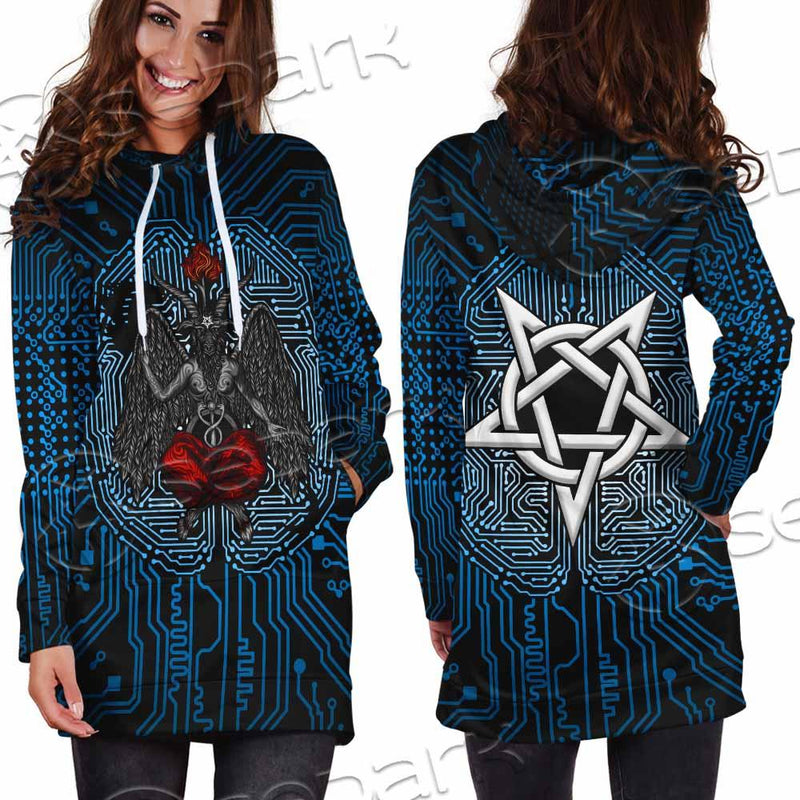 Baphomet Brain SED-0861 Hoodie Dress