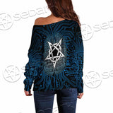 Baphomet Brain SED-0861 Off Shoulder Sweaters