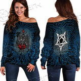 Baphomet Brain SED-0861 Off Shoulder Sweaters