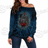 Baphomet Brain SED-0861 Off Shoulder Sweaters