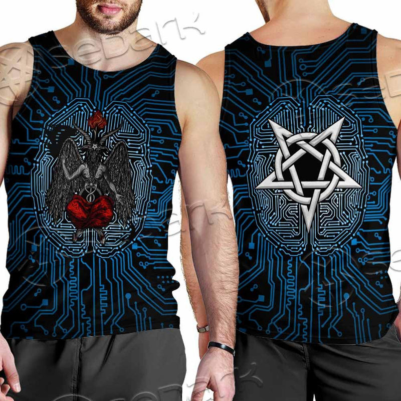 Baphomet Brain SED-0861 Men Tank-tops