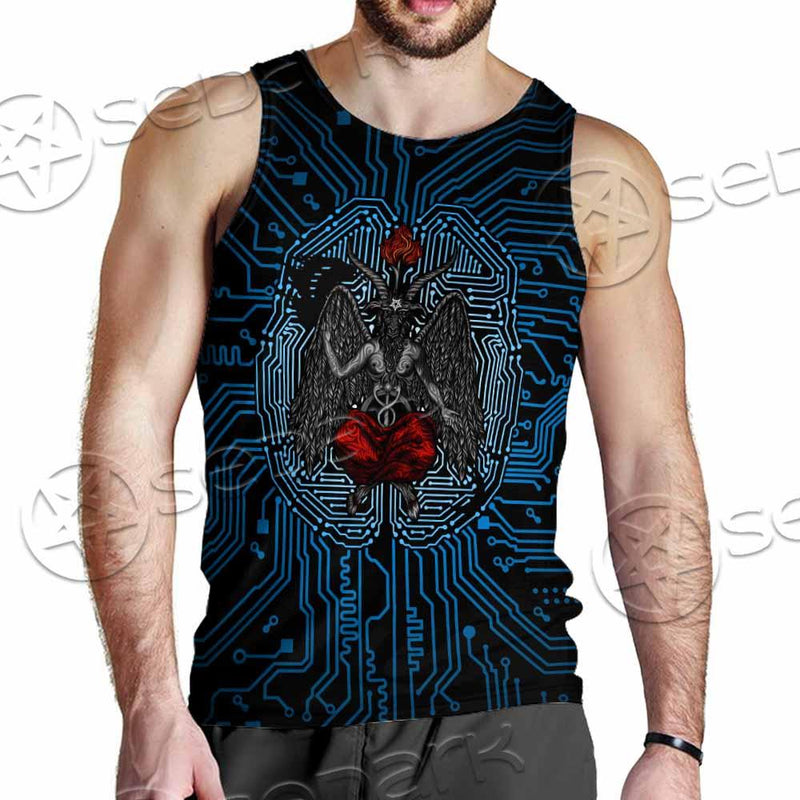 Baphomet Brain SED-0861 Men Tank-tops