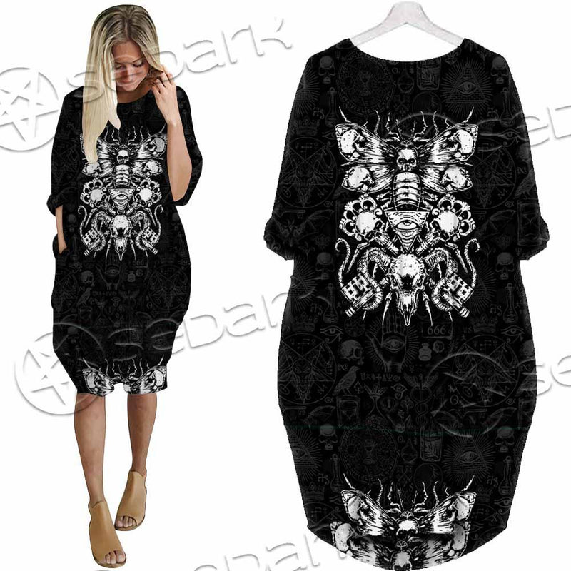 Satan Death Moth SED-0862 Batwing Pocket Dress