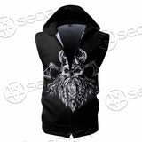 Viking Odin Valhalla SED-0863 Zip Sleeveless Hoodie