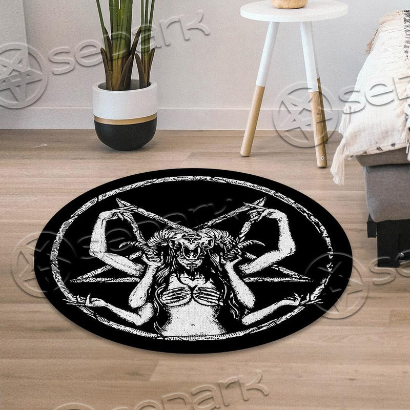 Satan Loves You SED-0866 Round Carpet