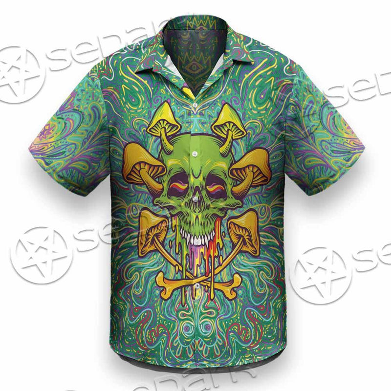 Sugar Skull Magic Mushrooms Psychedelic 1 SED-0867 Shirt Allover
