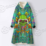 Sugar Skull Magic Mushrooms Psychedelic 1 SED-0867 Oversized Sherpa Blanket Hoodie