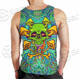 Sugar Skull Magic Mushrooms Psychedelic 1 SED-0867 Men Tank-tops