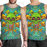 Sugar Skull Magic Mushrooms Psychedelic 1 SED-0867 Men Tank-tops