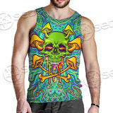 Sugar Skull Magic Mushrooms Psychedelic 1 SED-0867 Men Tank-tops
