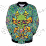 Sugar Skull Magic Mushrooms Psychedelic 1 SED-0867 Button Jacket