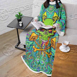 Sugar Skull Magic Mushrooms Psychedelic 1 SED-0867 Sleeved Blanket