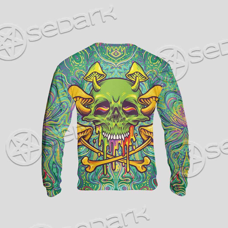 Sugar Skull Magic Mushrooms Psychedelic 1 SED-0867 Unisex Sweatshirt