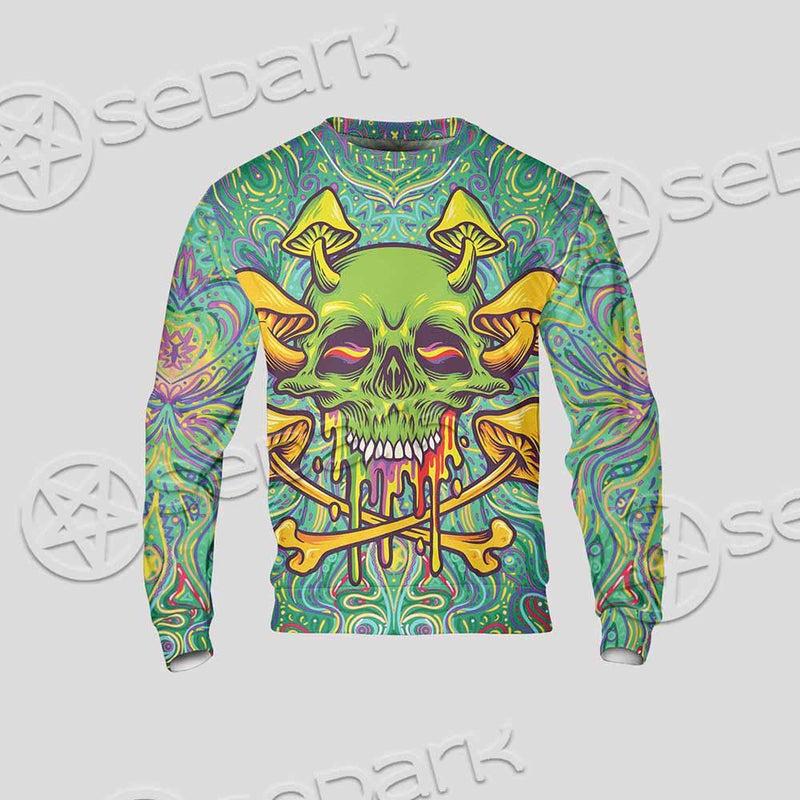 Sugar Skull Magic Mushrooms Psychedelic 1 SED-0867 Unisex Sweatshirt