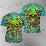 Sugar Skull Magic Mushrooms Psychedelic 1 SED-0867 Unisex T-shirt