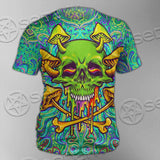 Sugar Skull Magic Mushrooms Psychedelic 1 SED-0867 Unisex T-shirt