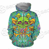 Sugar Skull Magic Mushrooms Psychedelic 1 SED-0867 Hoodie & Zip Hoodie