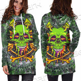 Sugar Skull Magic Mushrooms Psychedelic 2 SED-0868 Hoodie Dress