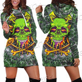 Sugar Skull Magic Mushrooms Psychedelic 2 SED-0868 Hoodie Dress