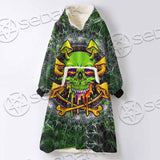 Sugar Skull Magic Mushrooms Psychedelic 2 SED-0868 Oversized Sherpa Blanket Hoodie