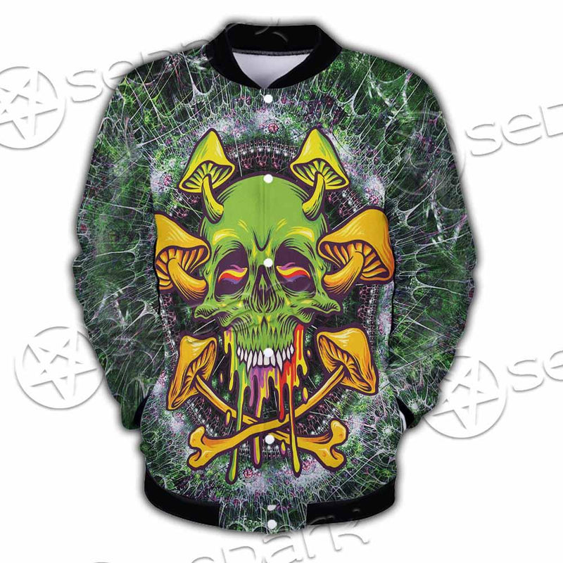 Sugar Skull Magic Mushrooms Psychedelic 2 SED-0868 Button Jacket
