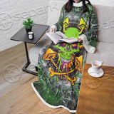 Sugar Skull Magic Mushrooms Psychedelic 2 SED-0868 Sleeved Blanket