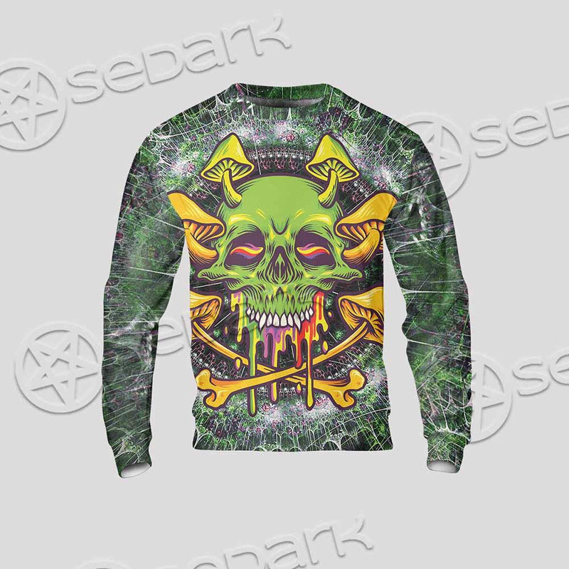 Sugar Skull Magic Mushrooms Psychedelic 2 SED-0868 Unisex Sweatshirt