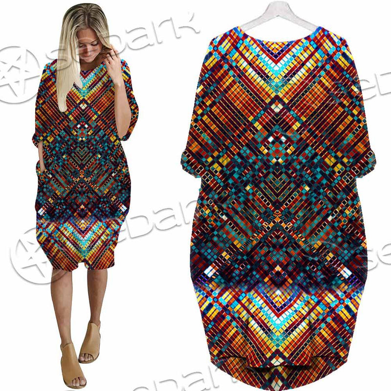 Psychedelic SED-0869 Batwing Pocket Dress