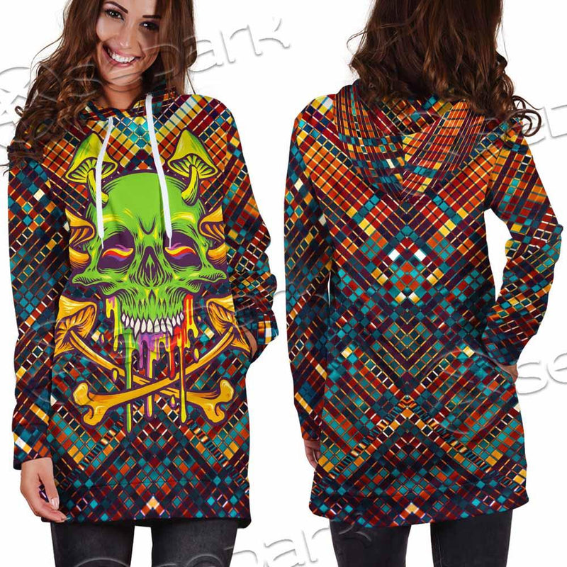 Psychedelic Skull SED-0870 Hoodie Dress