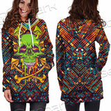 Psychedelic Skull SED-0870 Hoodie Dress