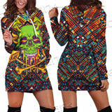 Psychedelic Skull SED-0870 Hoodie Dress