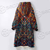Psychedelic Skull SED-0870 Oversized Sherpa Blanket Hoodie