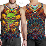 Psychedelic Skull SED-0870 Men Tank-tops